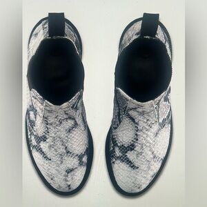 Dr air wair Martens Black and White Snake Print Ankle Boots